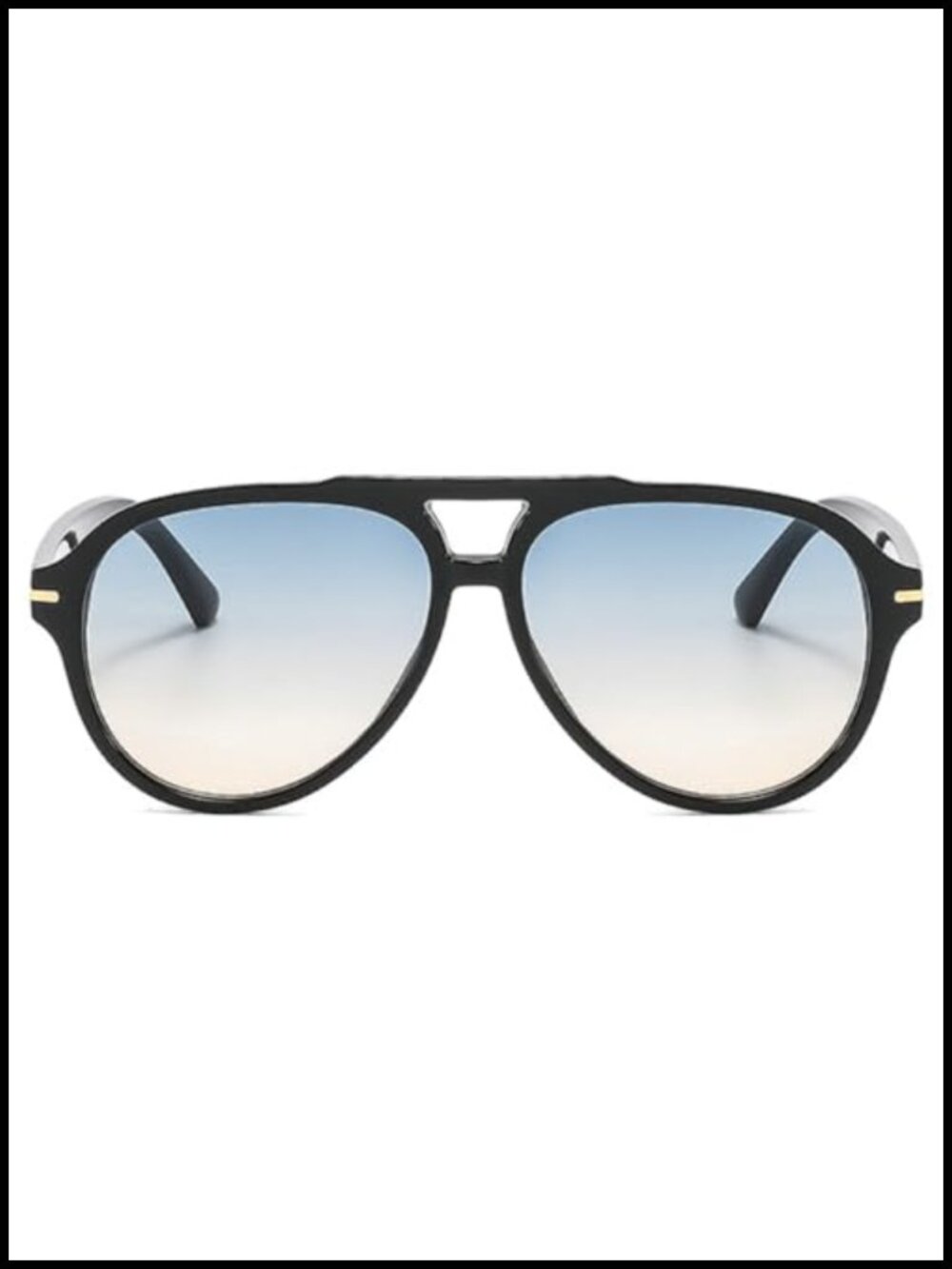 Retro Pilot Sunglasses Double Bridge UV400 Protection